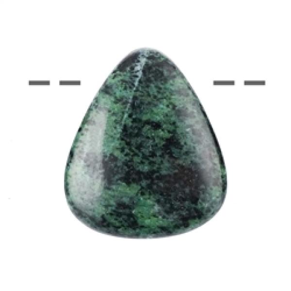 Trommelstein Zoisit (gebohrt) – Regeneration & Neubeginn, ca. 3–4 cm